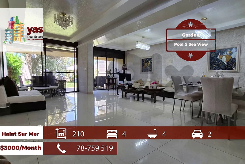 Halat Sur Mer 210m2 | Garden | Furnished Duplex | Rent | View | MCH