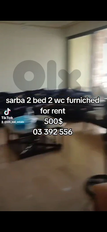 sarba 2 bed 2 wc furniched for 500$