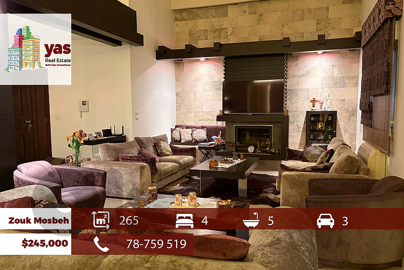Zouk Mosbeh 265m2 | Luxury Duplex | Decorated | Calm Street |EH/RH/EL