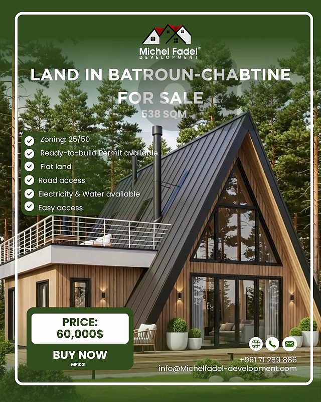 MF1021-Ready-to-Build Land for Sale in Chabtine