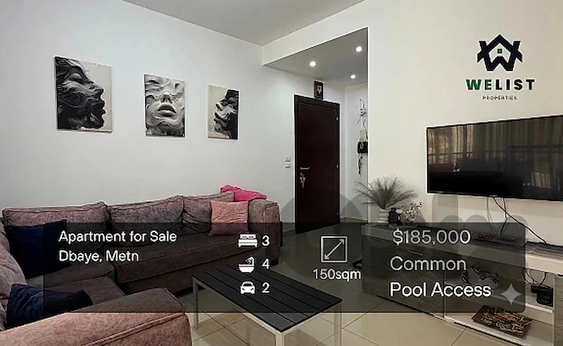 Apartment for sale in Dbayeh شقة للبيع في منطقة ضبية Apartment for sale in Dbayeh شقة للبيع في منطقة ضبية