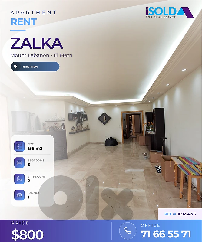 A 155 m2 apartment for rent in Zalka