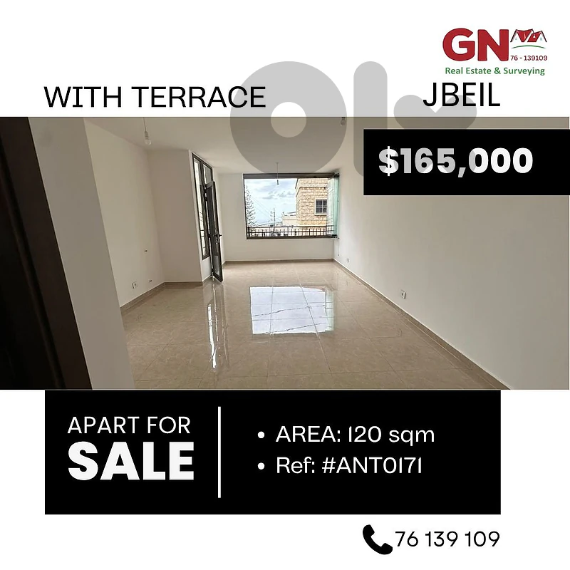 Apartment in Jbeil 120m² ONLY for 165K في جبيل