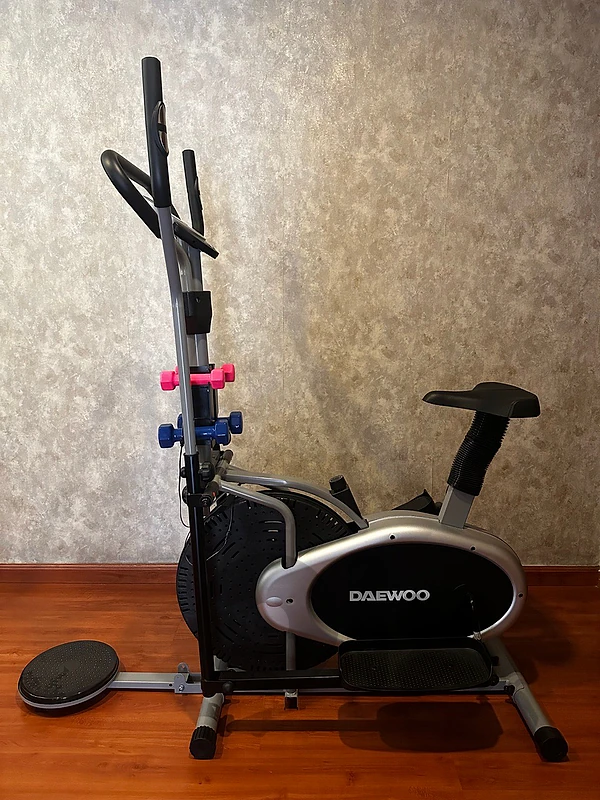 Daewoo 3-in-1 Manual Exercise Bike & Elliptical Trainer