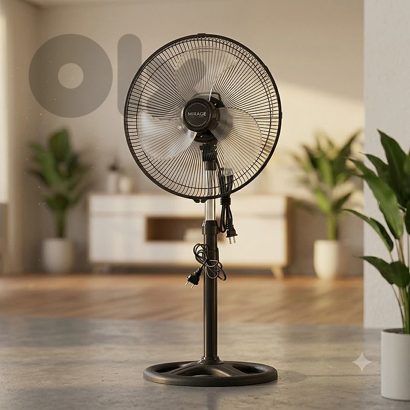 stand fan 18inch MIRAGE metal blades مروحة