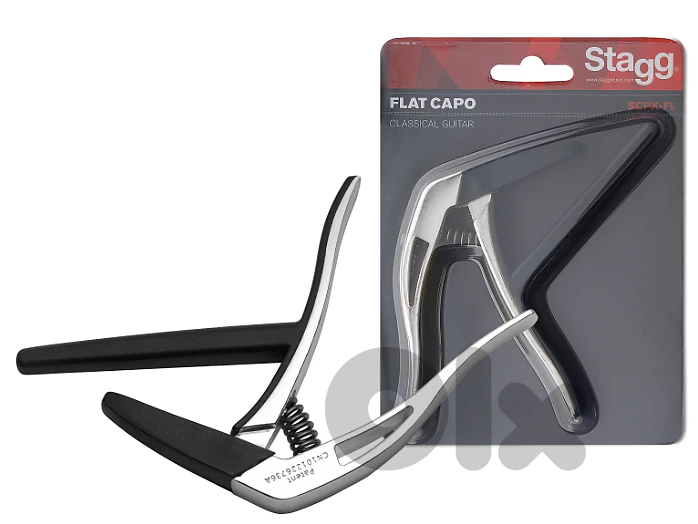 Stagg Flat trigger Capo for Classical Guitar silver