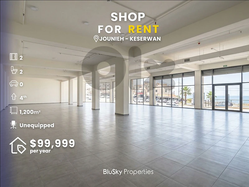 Shop For RENT In Jounieh محل للإيجار #CA