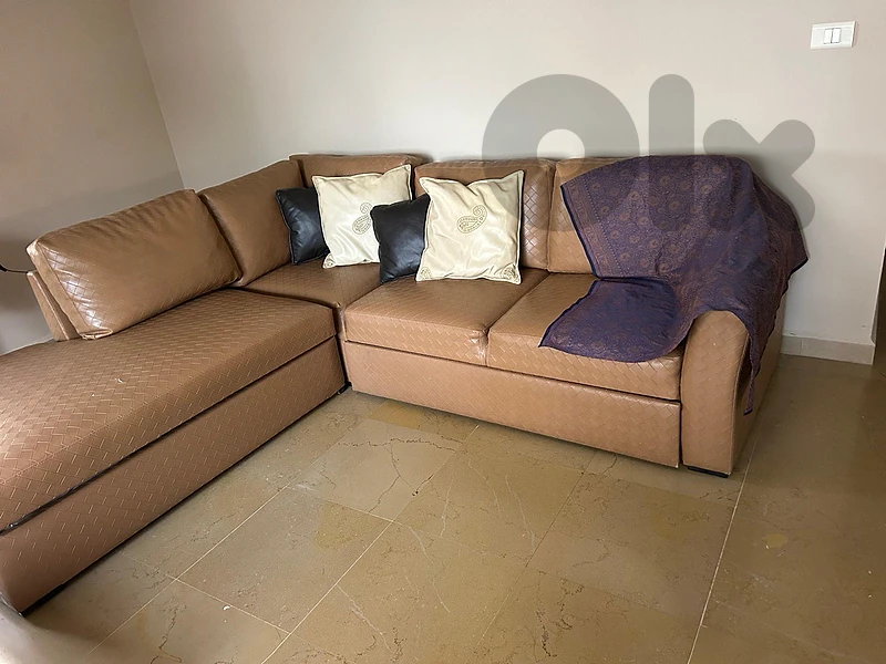 Sofa Bed Modern L-Shaped with Storage and Bed