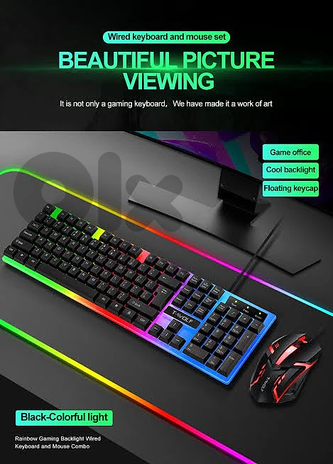 T-WOLF TF230 Gaming Keyboard and Mouse Combo