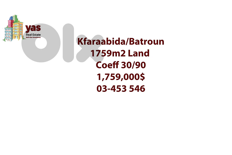 Kfaraabida/Batroun 1759m2 | Land | Prime Location | Sea Road | HS