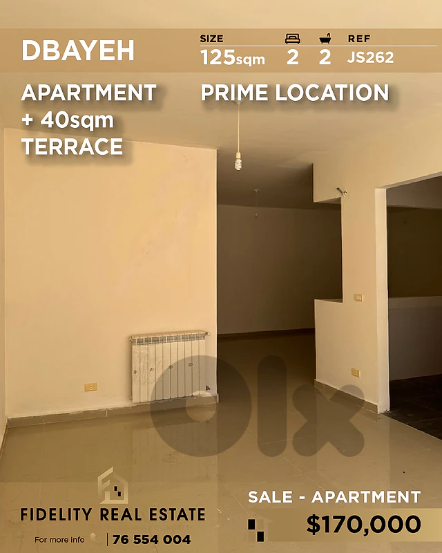 Apartment for sale in Dbayeh JS262 شقة للبيع في ضبية