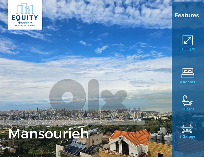 310 SQM Apartment For Sale In Mansourieh شقة للبيع #CB54951