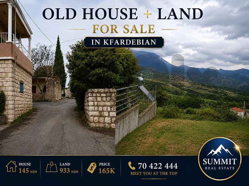 Old House with Large Land for Sale – kfardebian
