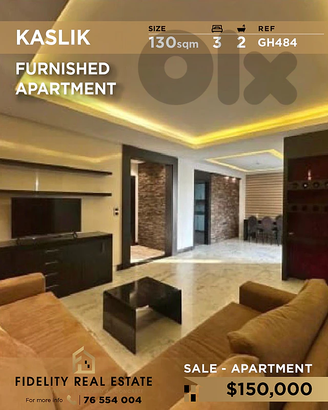 Apartment for sale in Kaslik GH484 شقة  للبيع في كسليك