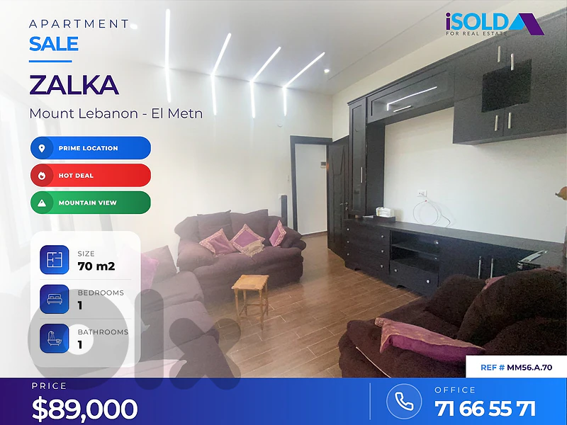 A 70 m2 apartment having an open mountain view for sale in Zalka