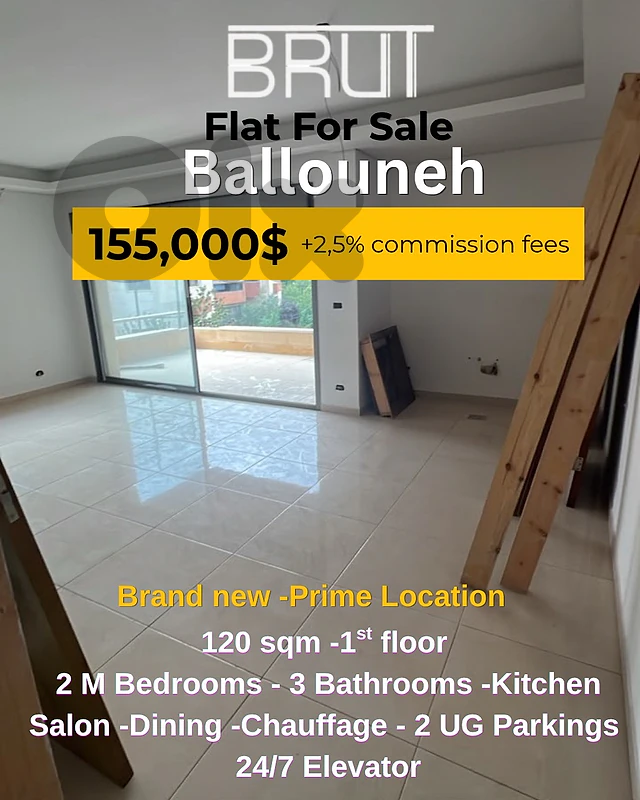 Brand new 120 sqm Apartment for sale in Ballouneh