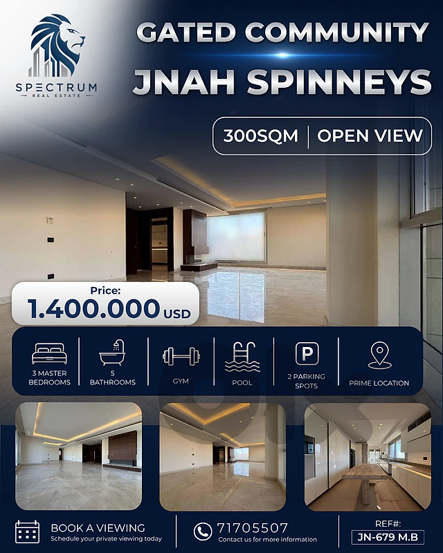 GATED COMMUNITY IN JNAH SPINNEYS | 300SQ | 3 MASTER BEDS | JN-679 M.B