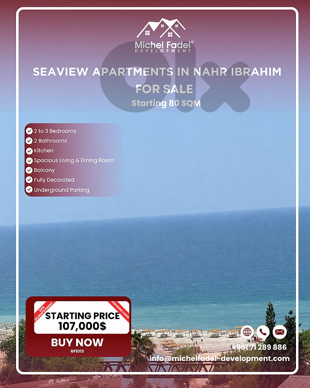 RF1013-Sea View Apartments for Sale in Nahr Ibrahim