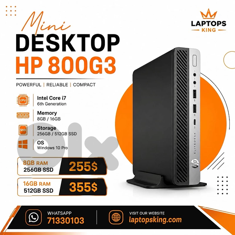 HP EliteDesk 800 G3 Mini Core i7 6th Gen Desktop PC
