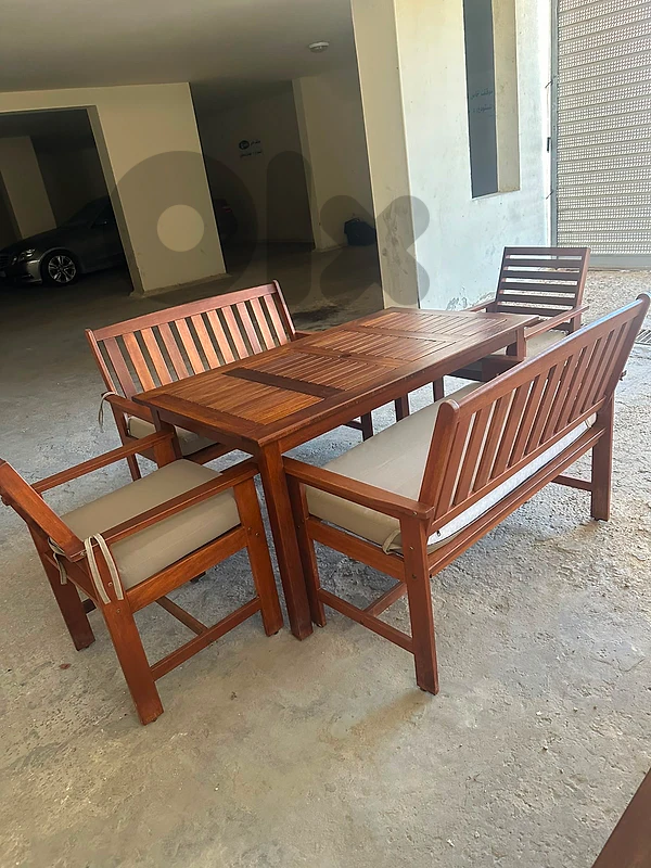 Premium Solid Teak Outdoor Dining Set – Seats 6