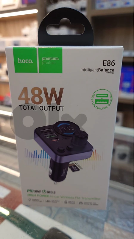 Hoco e86 48w car wireless FM transmitter