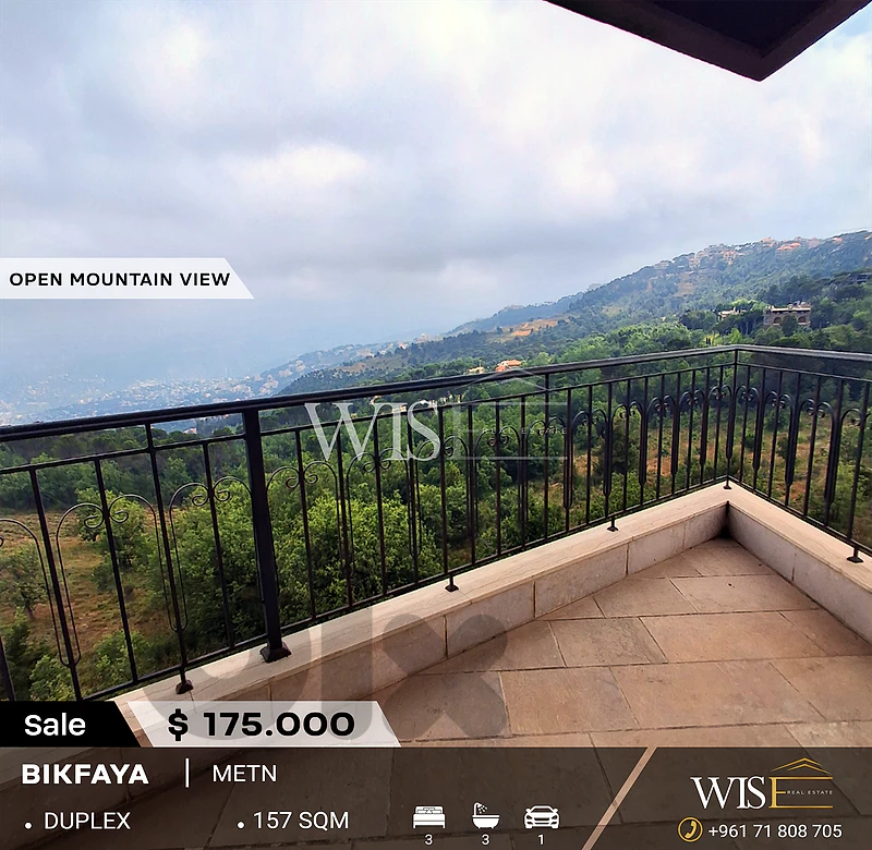 🏠 157 SQM Duplex for SALE in Bikfaya – Under Construction!