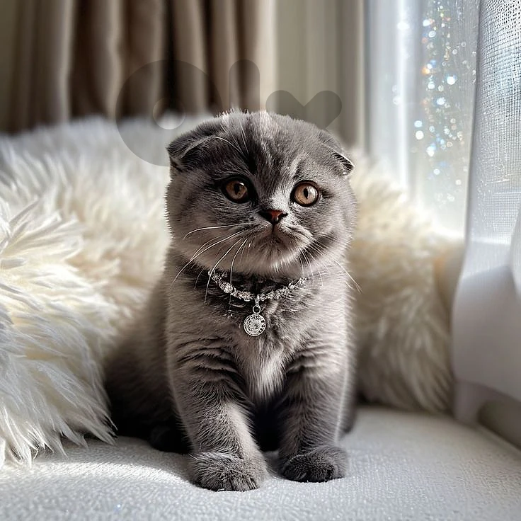 🐱 Scottish Fold Kitten – Cute, Calm & Irresistible! 🩶