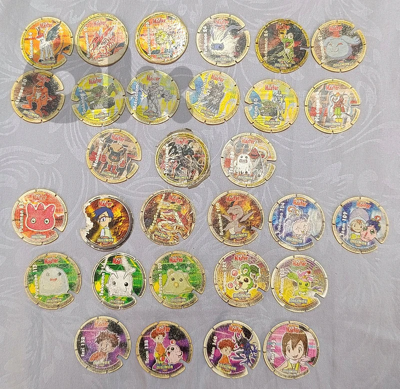 Digimon Master pogs
