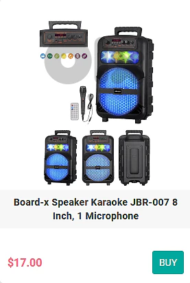 BOARD-X KARAOKE SPEAKER WITH MICROPHONES
