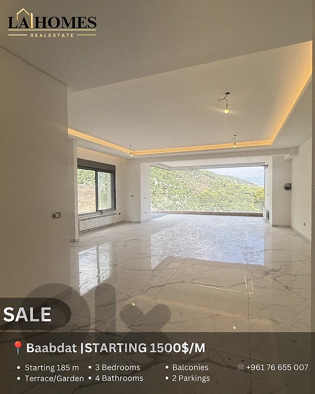apartment for sale in baabdat شقة للبيع في بعبدات