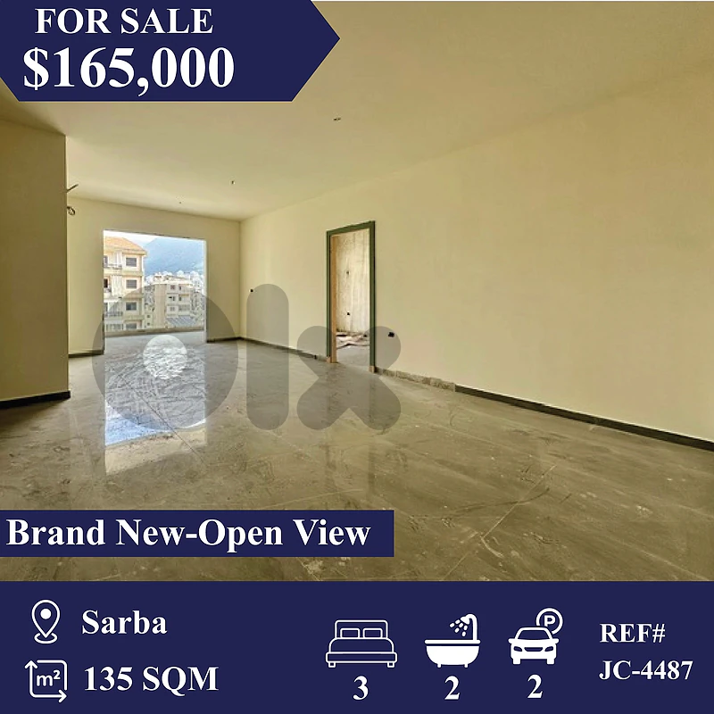 JC-4487 Brand New Apartment for Sale in Sarba with an open view شقة جد