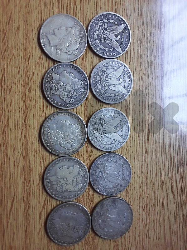 Morgan and Peace Silver Dollars