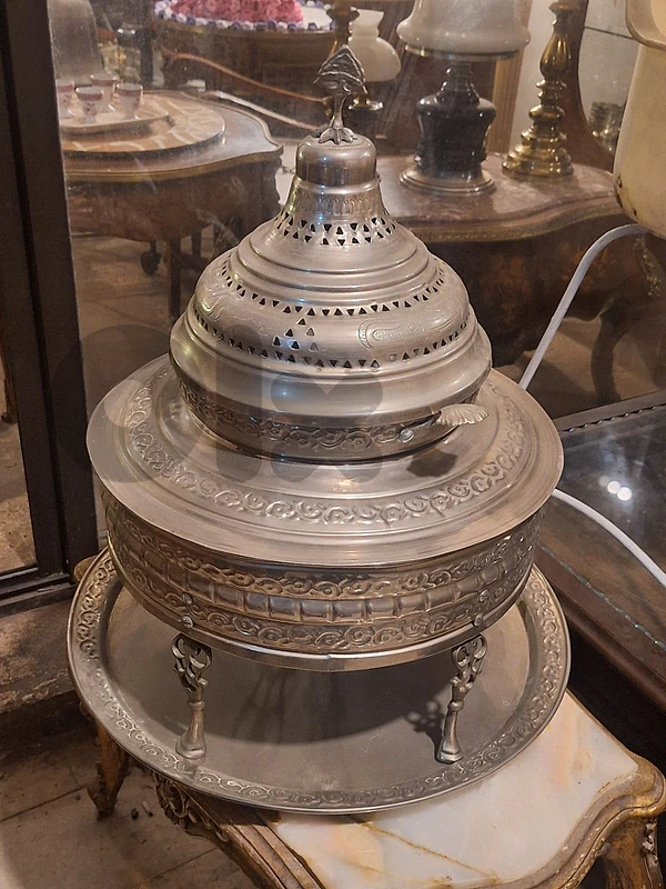 antique middle eastern brass heater