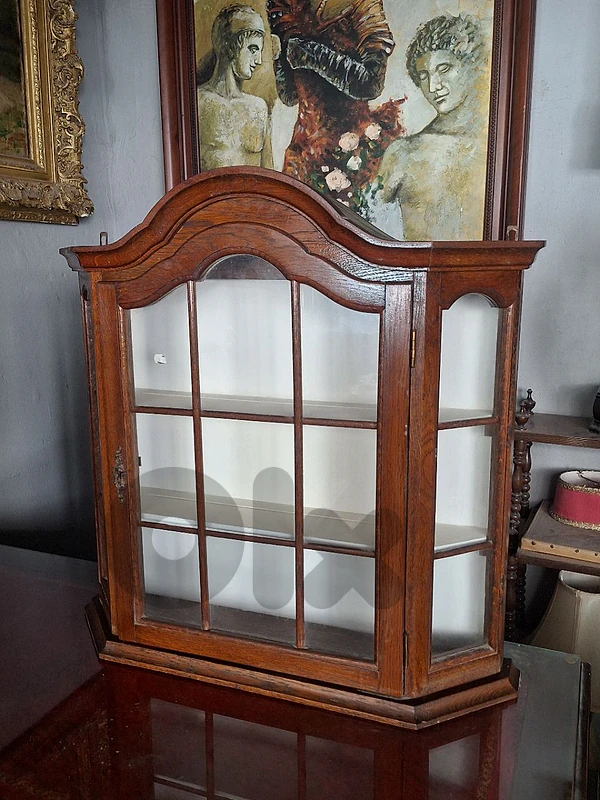antique french pharmacy showcase