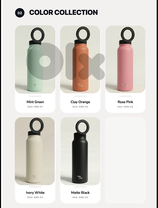 Magnetic phone holder stainless steel bottles