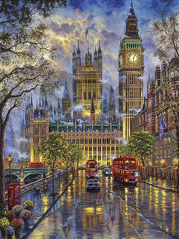 Cozy London Street DIY Diamond Painting Kit