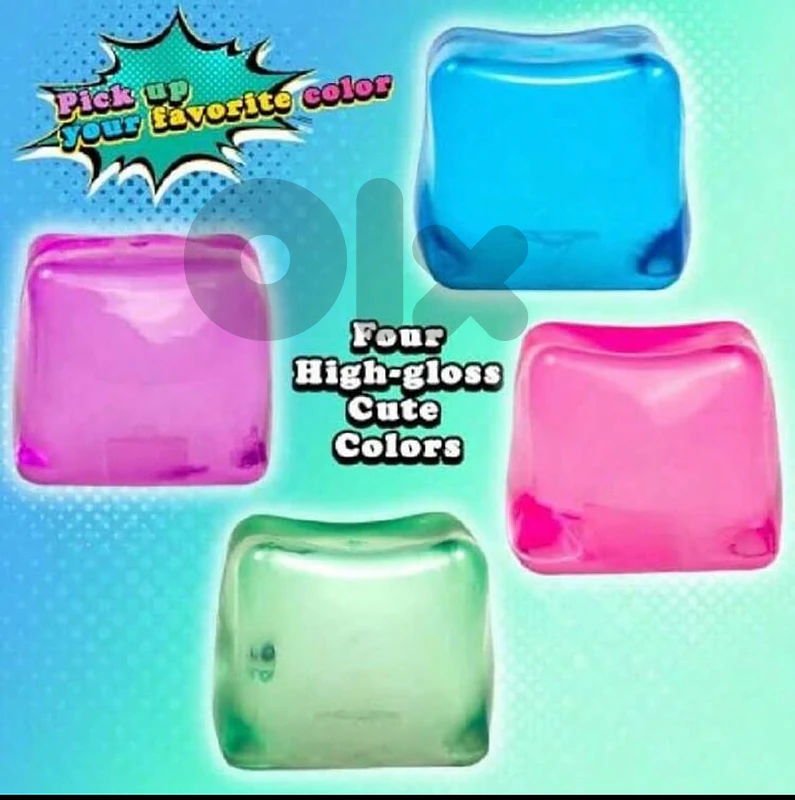 High-Gloss Crystal Ice Cube Squishy Mini Needoh (2 pcs)