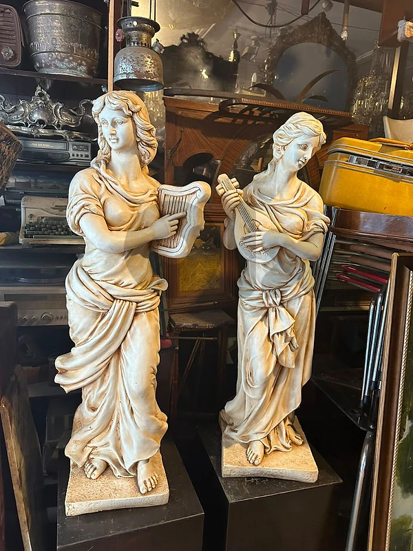 italian 2 statue fibre glass big size 115 cm