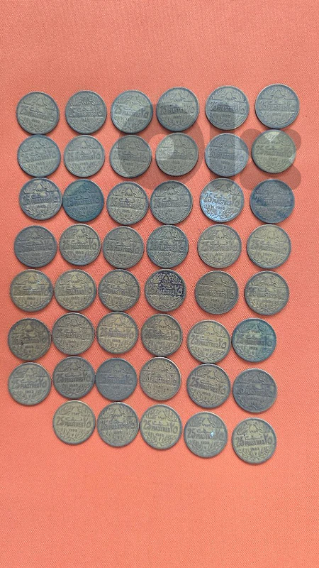 47 Lebanon SILVER Coins 1952 | 25 Piastres Lot | Last Silver Year
