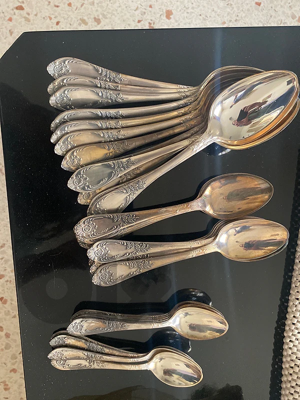 antique cuttlery, spoons forks and knives