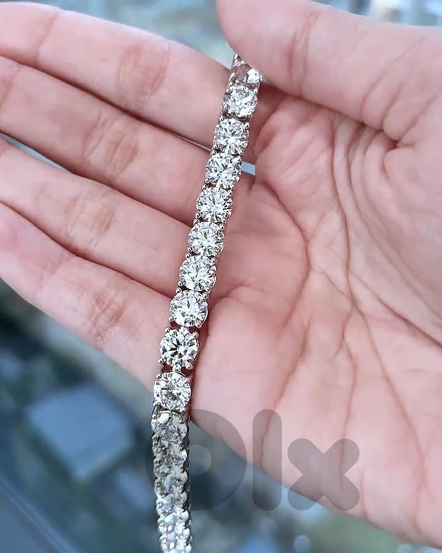 18.92CTS Natural Diamond Tennis Bracelet GIA