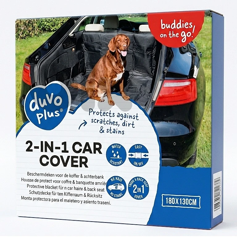 Duvo 2-in-1 Car Trunk & Back Seat Cover (180 x 130cm)