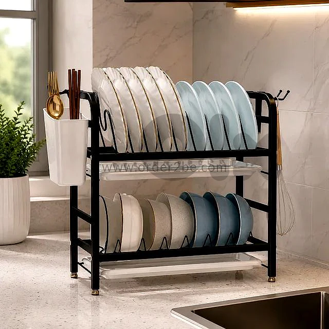 2-Tier Compact Dish Drying Rack