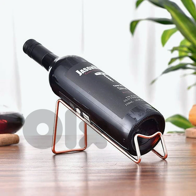 2-Piece Minimalist Wine Bottle Holders – Rose Gold