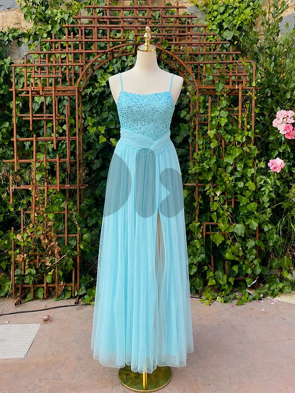 Elegant Sky Blue Formal Dress