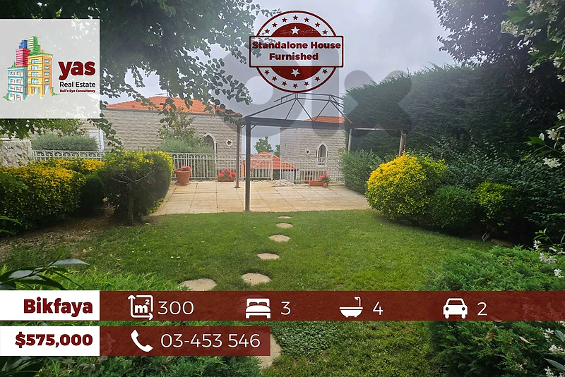 Bikfaya 300m2 | Standalone Stone-Clad Villa | Panoramic View | RM |
