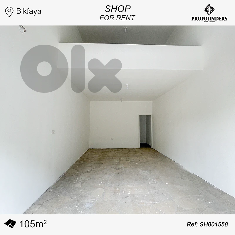 Prime Location Shop for Rent in Bikfaya محل  للإيجار في بكفيا