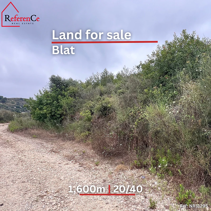 Prime location land in Blat for sale أرض للبيع في بلاط