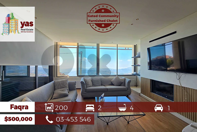 Faqra Club 200m2 | Duplex Chalet | Furnished | Mountain View | DA |