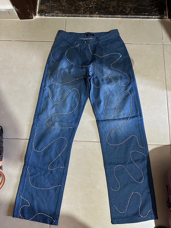 2 big bags of jeans designed and no design
